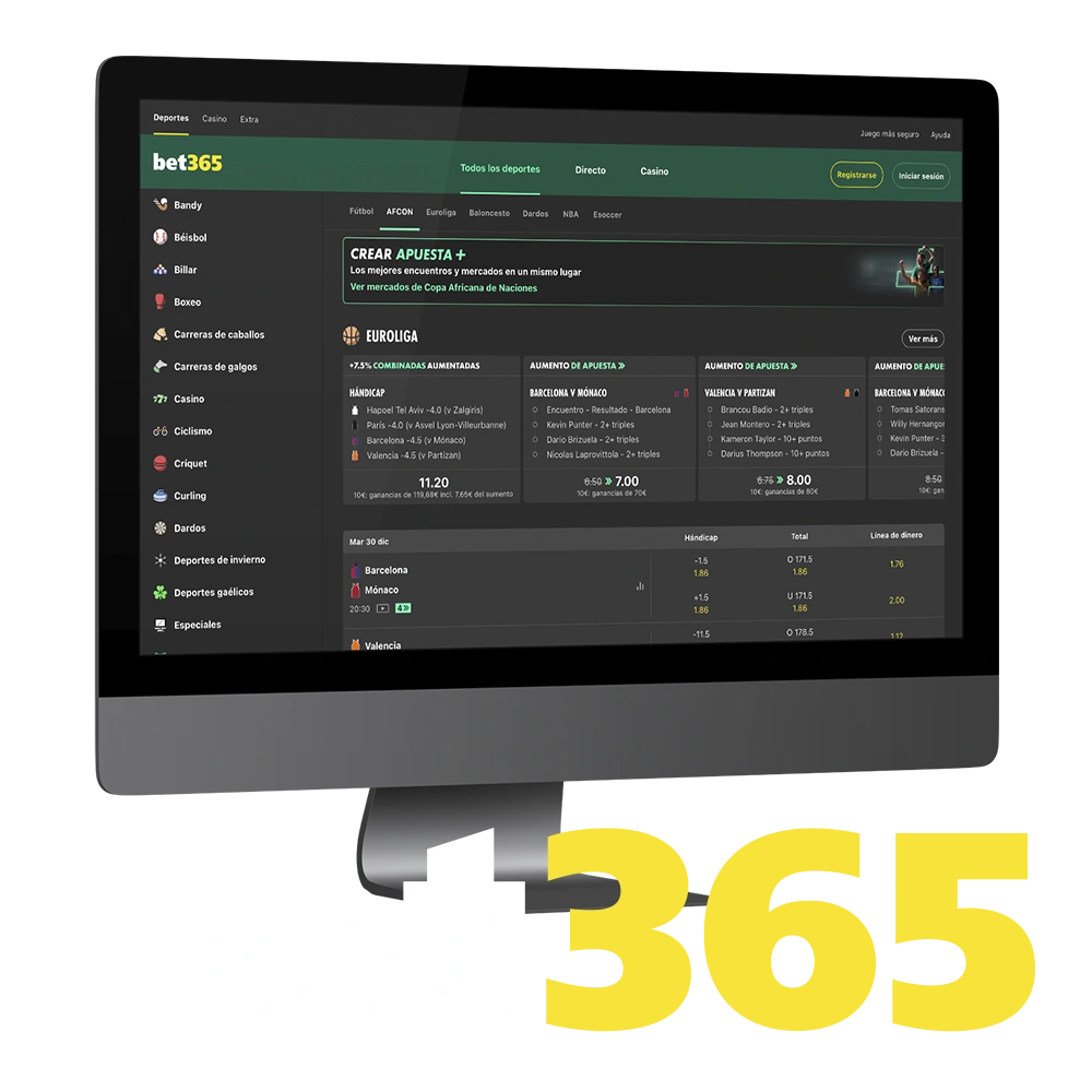 Descarga la app de Bet365 para PC y juega desde tu escritorio con la mejor resolución.