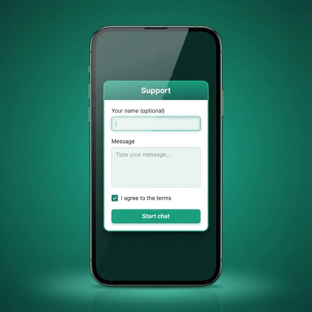 Interfaz móvil de Bet365 mostrando atención al cliente con chat en vivo, correo y centro de ayuda para soporte de apuestas