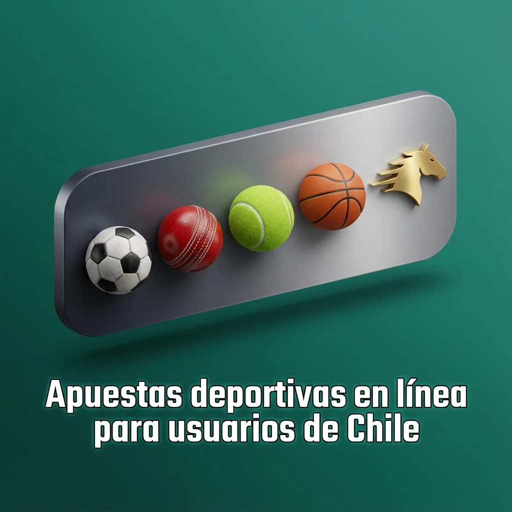 Interfaz de casa de apuestas deportivas en línea en Chile, con iconos de fútbol, tenis, básquetbol, eSports y más deportes.