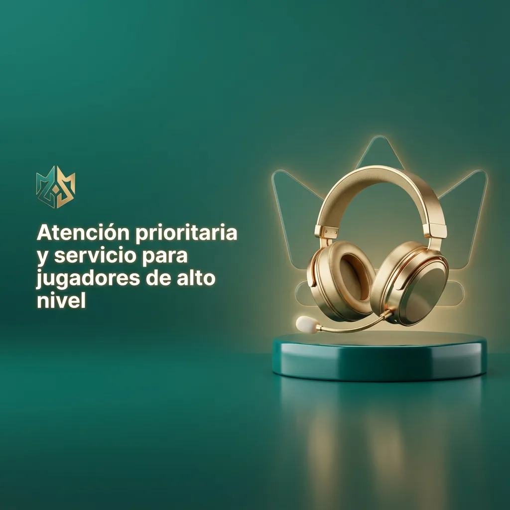 Ilustración de jugador de alto nivel recibiendo soporte prioritario y dedicado por chat, correo y teléfono