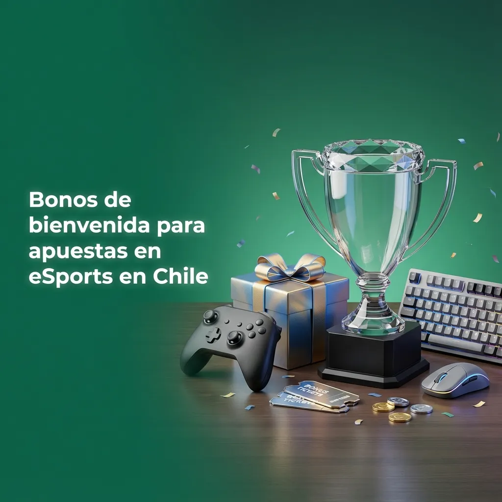 Banner de bono de bienvenida hasta $30 para apuestas en eSports en Chile, con pasos resumidos para obtener el bono