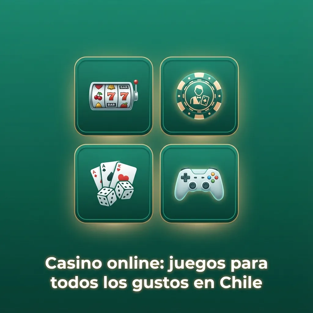 Pantalla de casino online en Chile con tragamonedas, ruleta, blackjack, póker y mesas en vivo