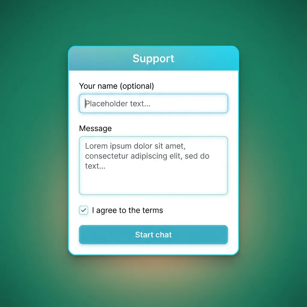 Ilustración de soporte al cliente en línea para usuarios de Chile, con chat en vivo, email y centro de ayuda en español