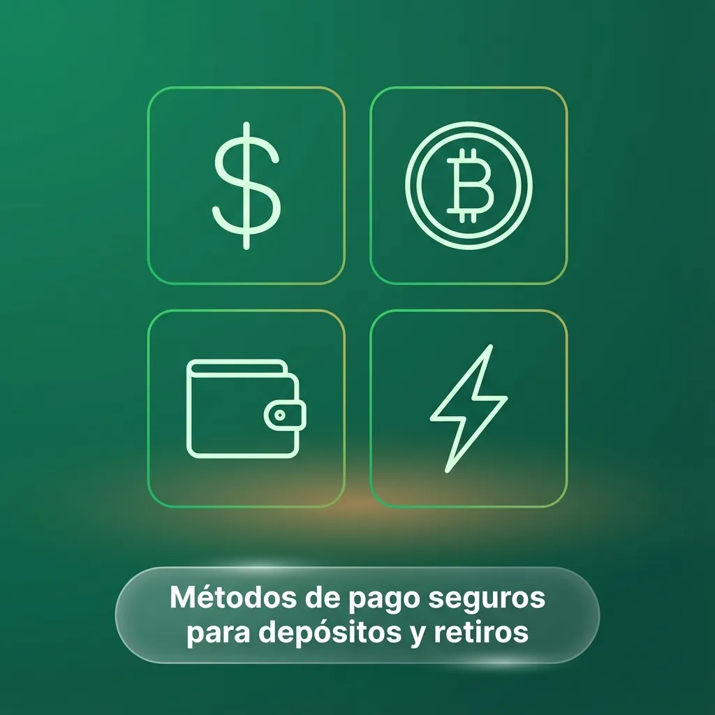 Ilustración de métodos de pago seguros: tarjetas Visa, Mastercard, Apple Pay, billeteras digitales y transferencia bancaria.
