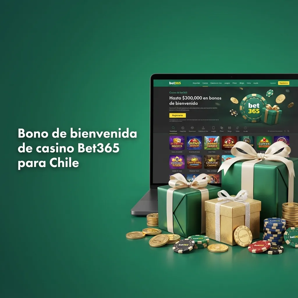 Banner de Bet365 casino Chile mostrando bono de bienvenida de hasta $30 para nuevos jugadores