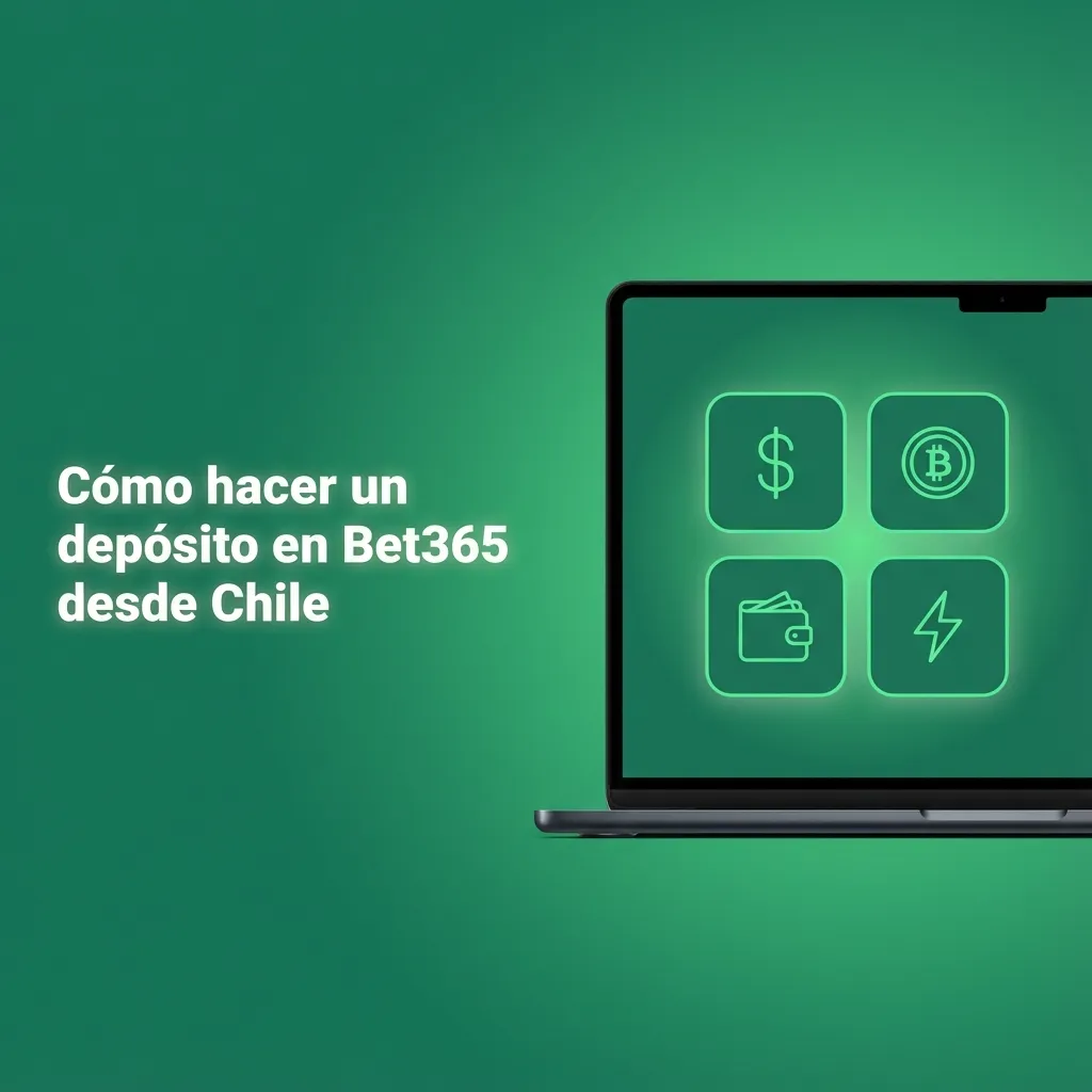 Ilustración de usuario chileno depositando saldo en Bet365 desde el área de cuenta con métodos de pago online seguros