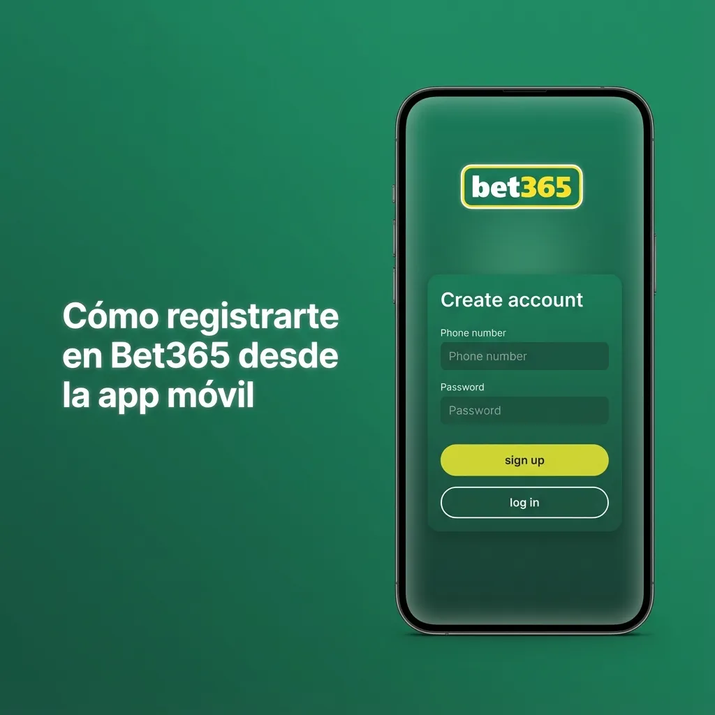 Pantalla de registro de la app Bet365 en iPhone, con formulario para crear cuenta y datos de usuario en Chile