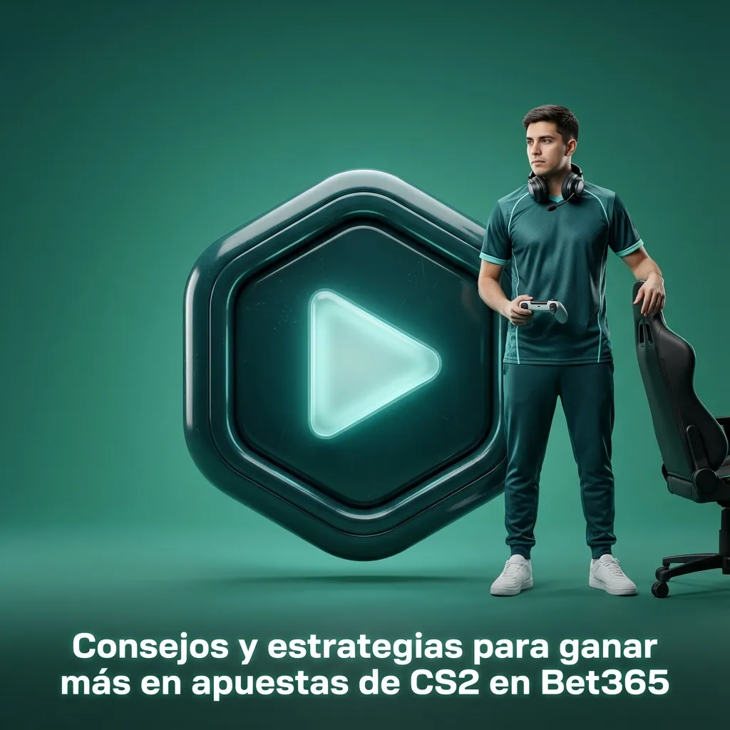 Ilustración de estrategia de apuestas CS2 en Bet365 con gráficos, presupuesto y análisis de mapas y equipos