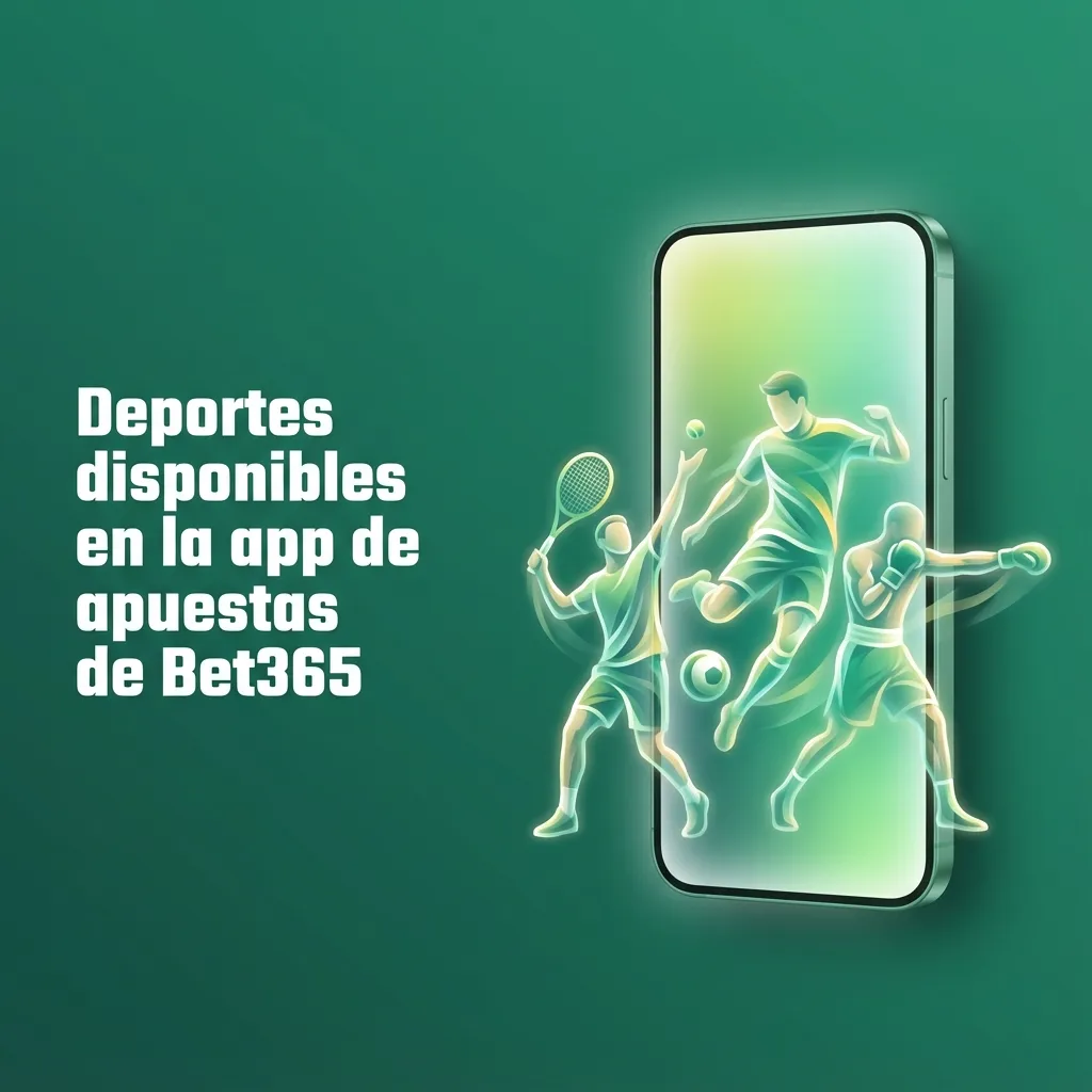 Pantalla de la app Bet365 mostrando iconos de múltiples deportes disponibles para apostar en vivo y prepartido