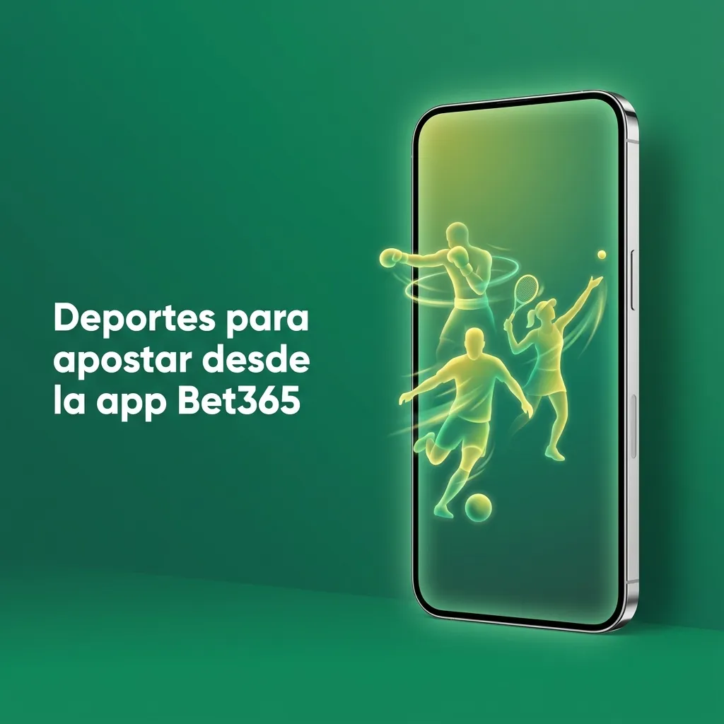 Pantalla de la app Bet365 Chile mostrando iconos de varios deportes y opciones de apuestas en vivo en un smartphone