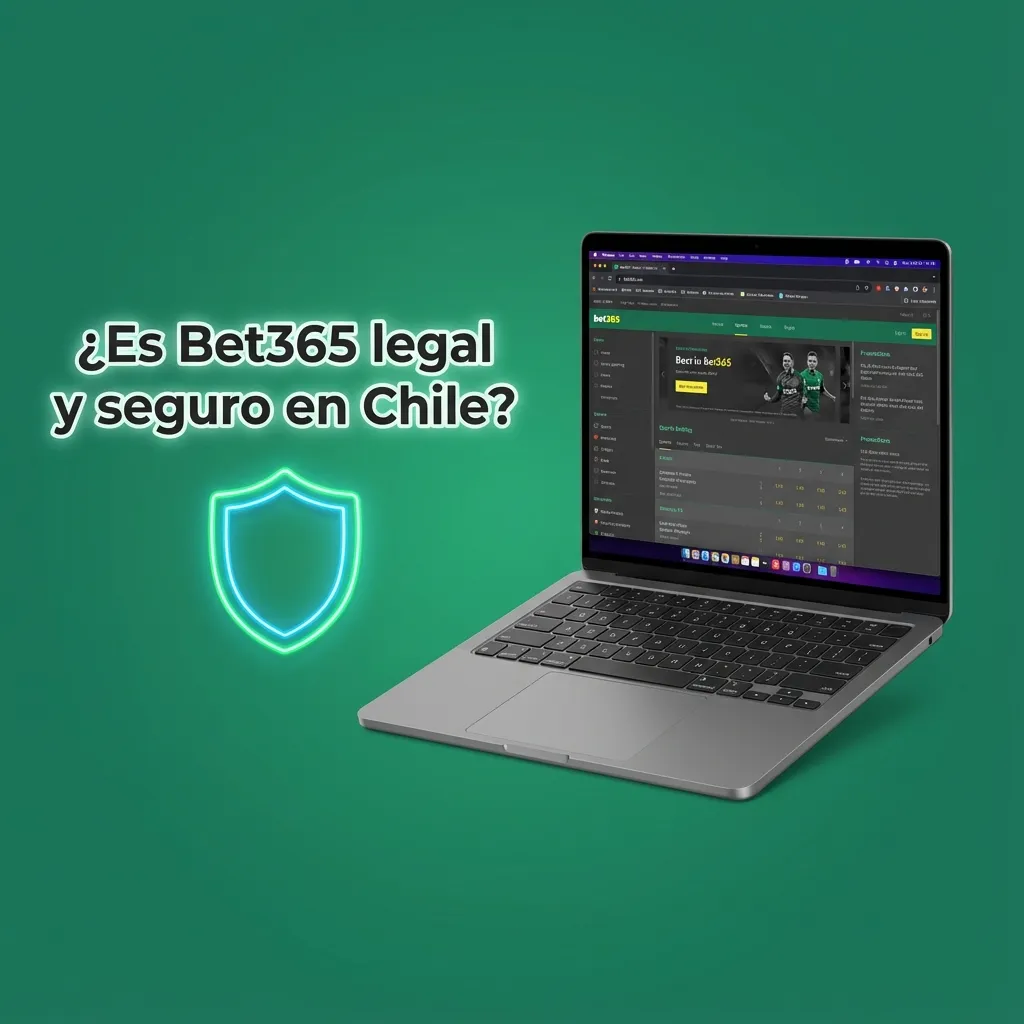 Pantalla del sitio internacional de Bet365 mostrando avisos de licencias, seguridad SSL y juego responsable para usuarios de Chile