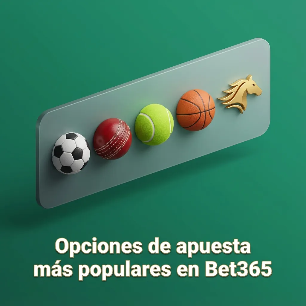 Gráfico de Bet365 en español que muestra apuestas en vivo, combinadas y prematch con iconos deportivos sobre fondo verde