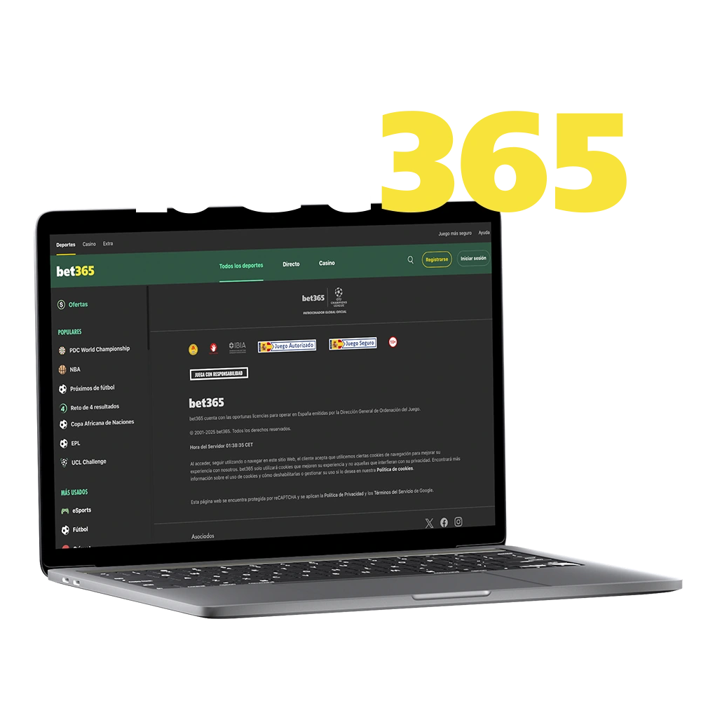 Lee más sobre nosotros para conocer la trayectoria y seguridad que ofrece Bet365.