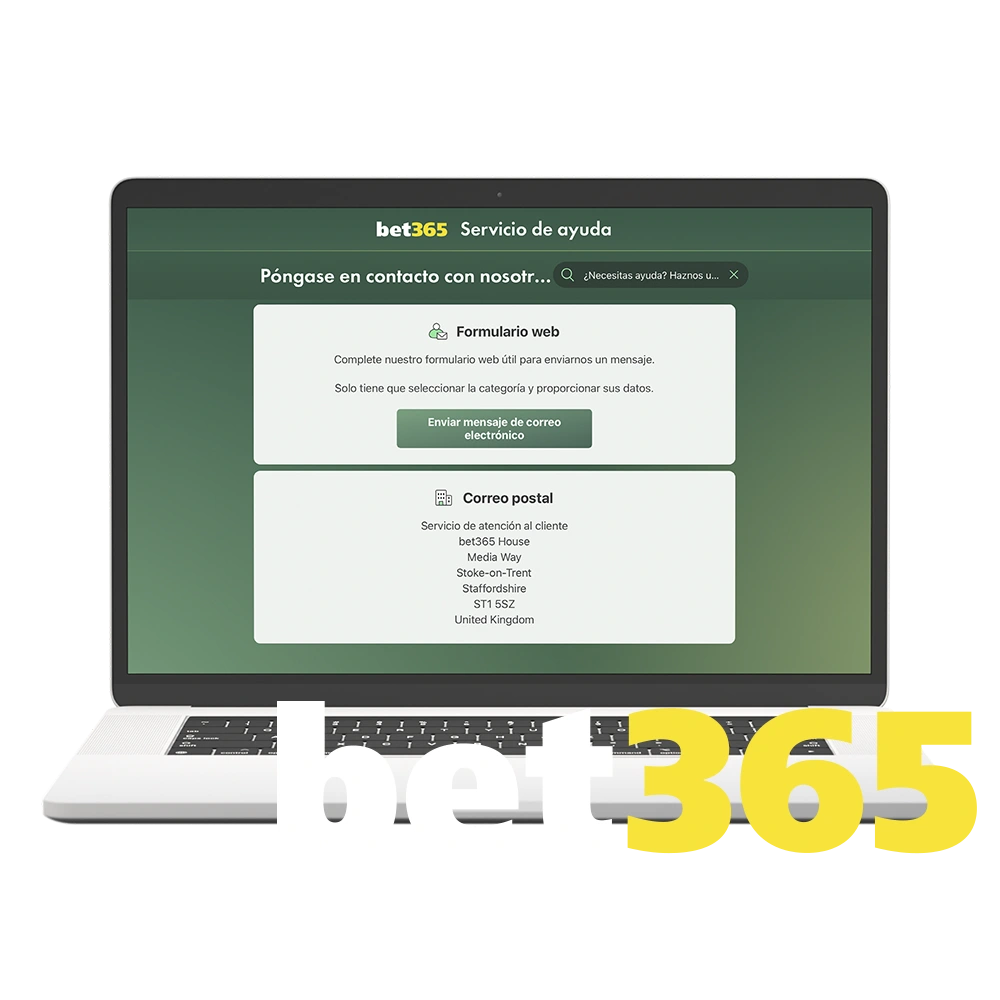 Contacta al soporte de Bet365 y recibe asistencia personalizada las 24 horas.