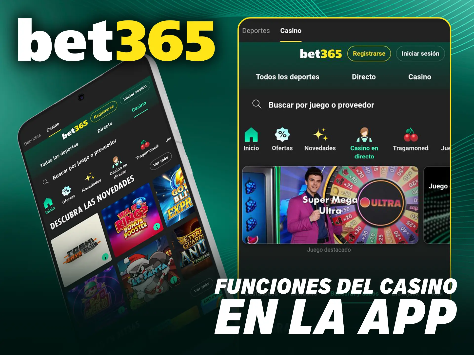 Disfruta las funciones del casino en la app y juega a la ruleta o blackjack en Bet365.