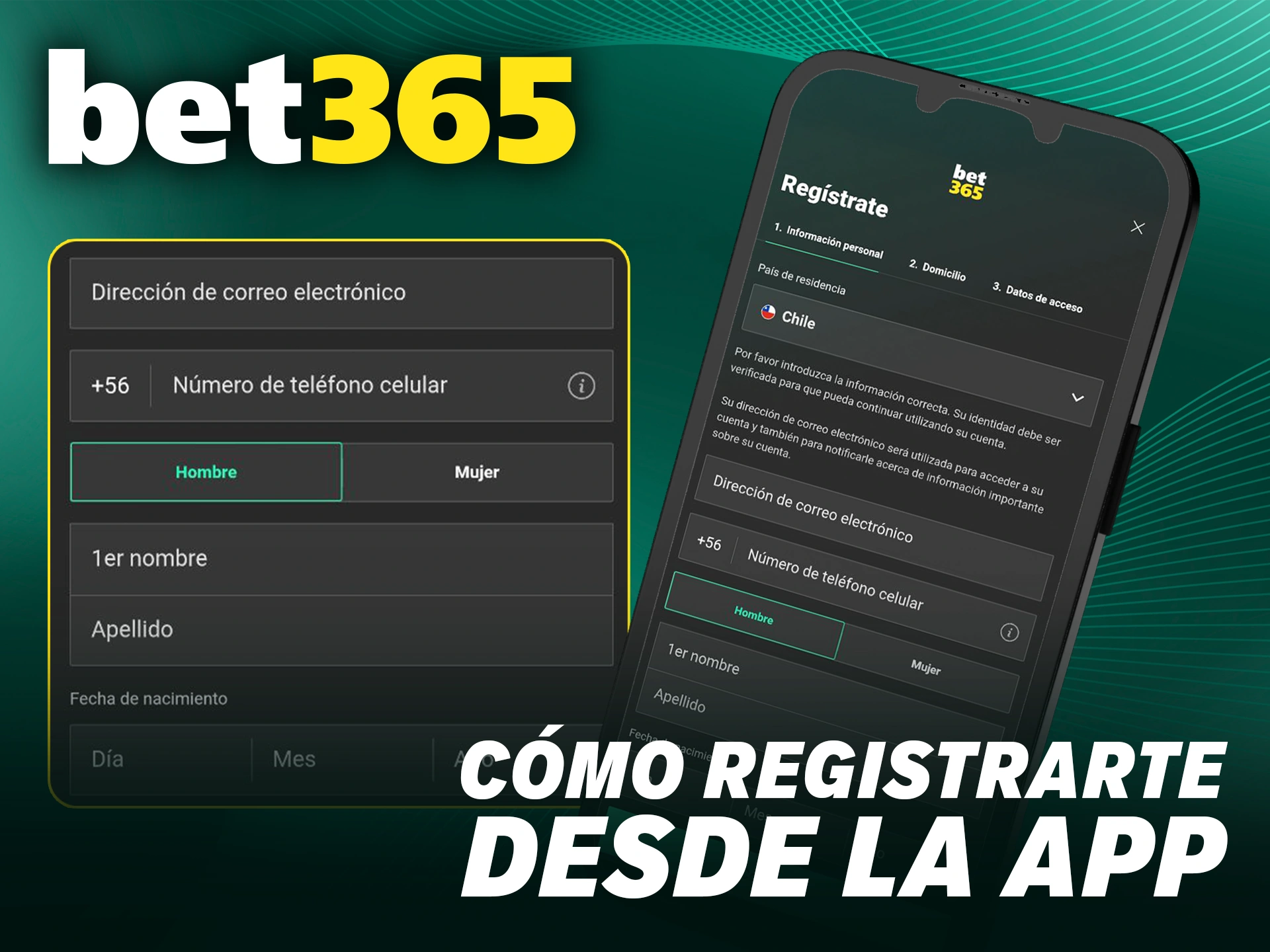 Aprende cómo registrarte en Bet365 desde la app y empieza a jugar en pocos minutos.
