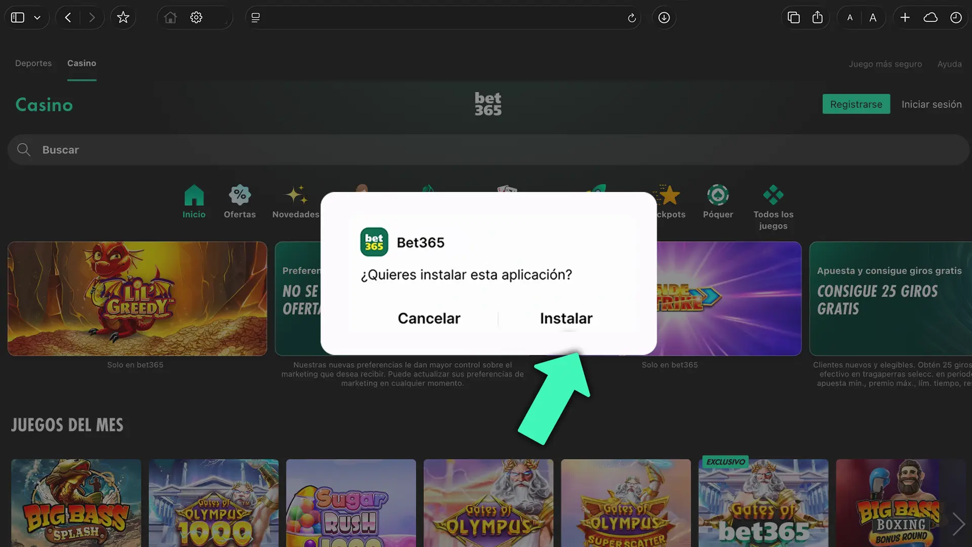 Instala la app en tu Mac al descargar la app de Bet365 para Mac y juega con la máxima resolución.