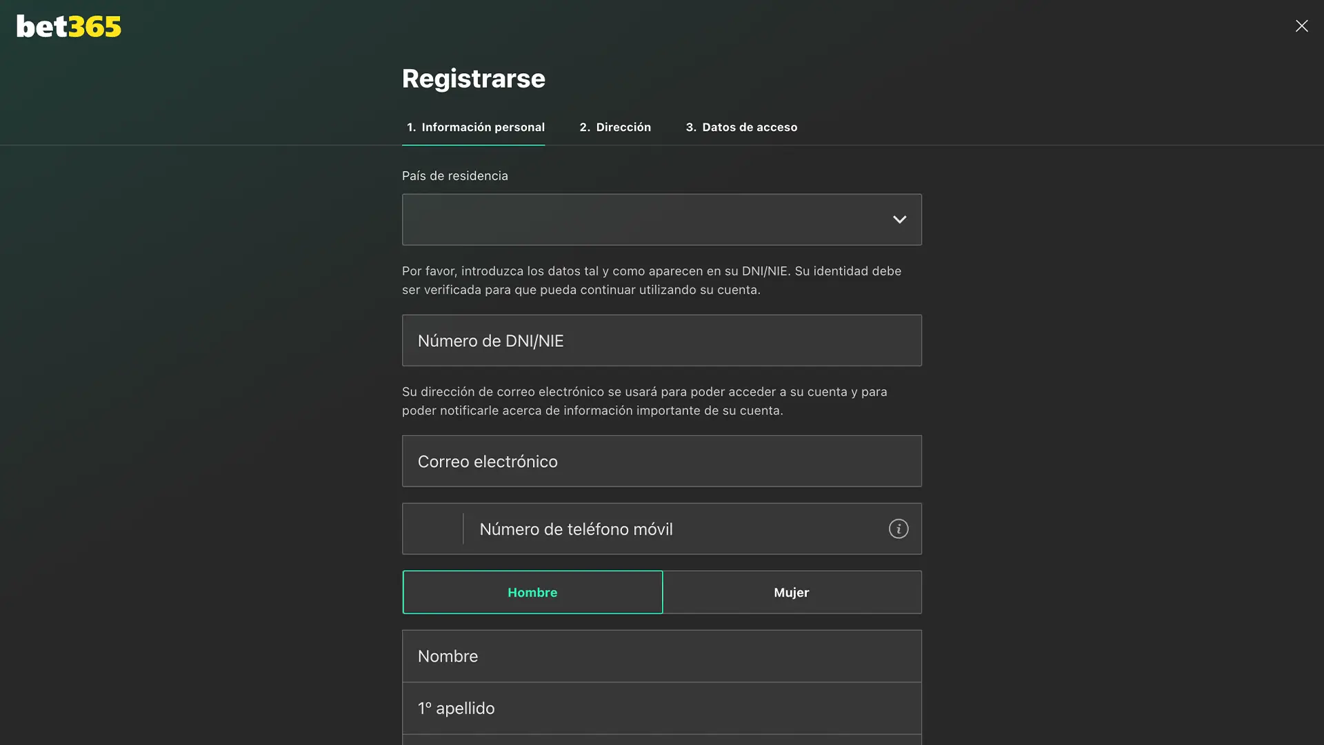 Inicia sesión o regístrate al descargar la app de Bet365 para Mac y aprovecha los bonos exclusivos.