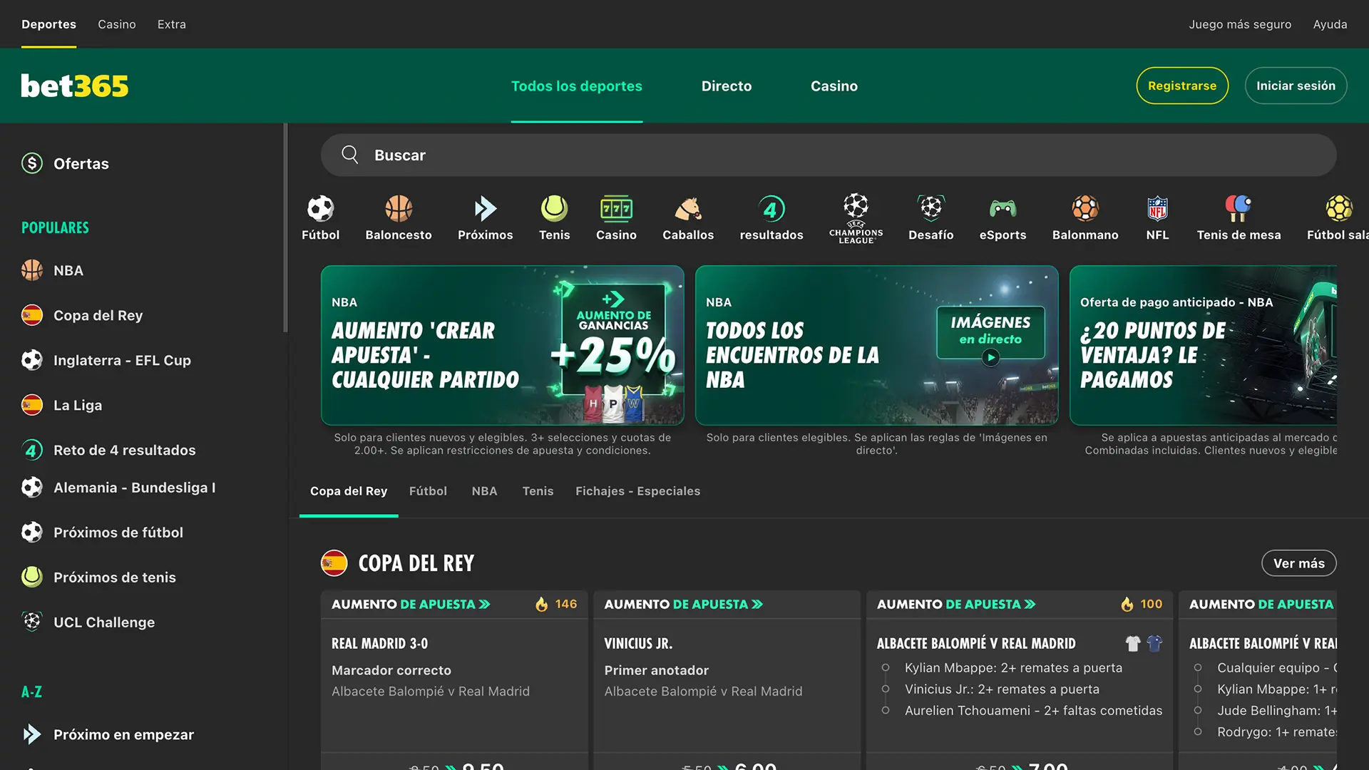 Haz clic en el botón de esta página para descargar la app de Bet365 para Windows de forma segura.