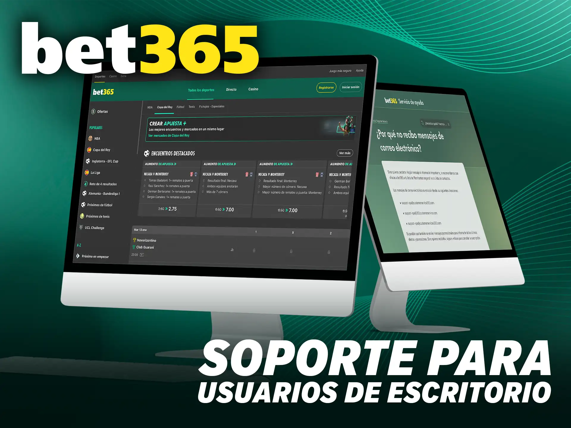 Contacta al soporte para usuarios de escritorio de Bet365 y resuelve tus dudas técnicas al instante.
