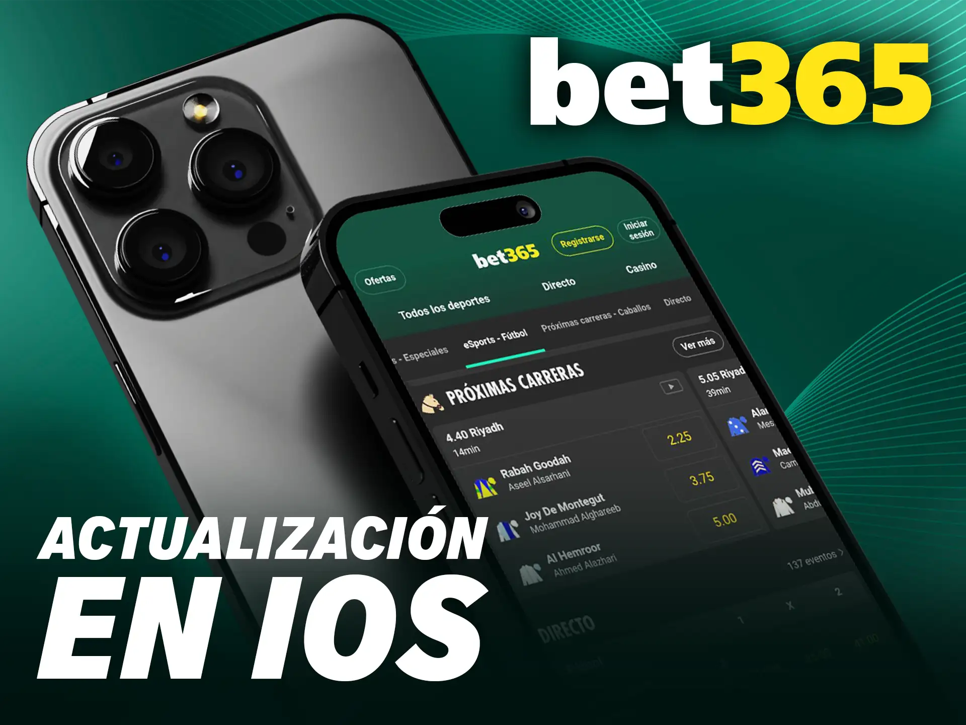 Actualiza la app en iOS de Bet365 para disfrutar de mejoras constantes en el sistema.