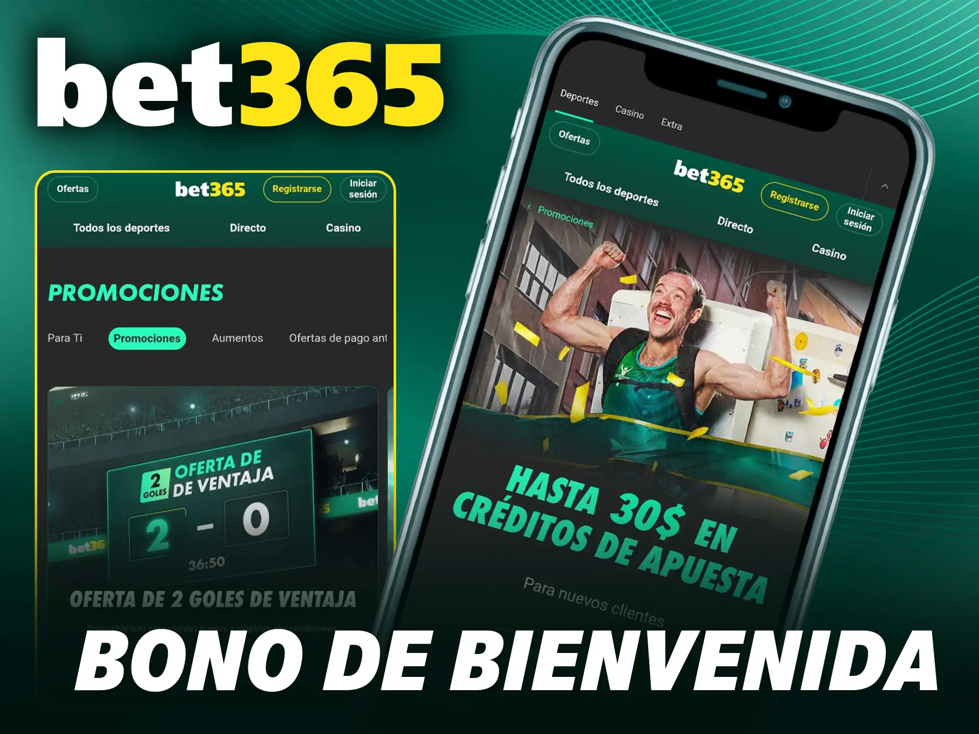 Reclama el bono de bienvenida para usuarios nuevos en la app de Bet365 y gana más.