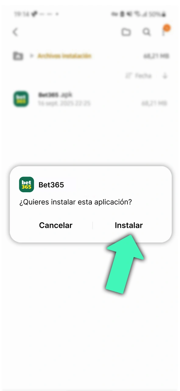 Instala el archivo APK de Bet365 en Android y comienza a jugar en pocos segundos.