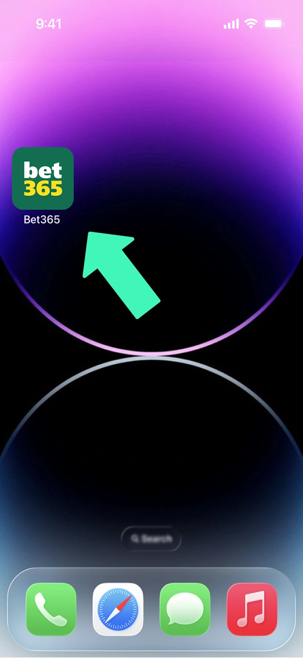 Abre la app e inicia sesión en Bet365 para disfrutar de las mejores cuotas en iOS.