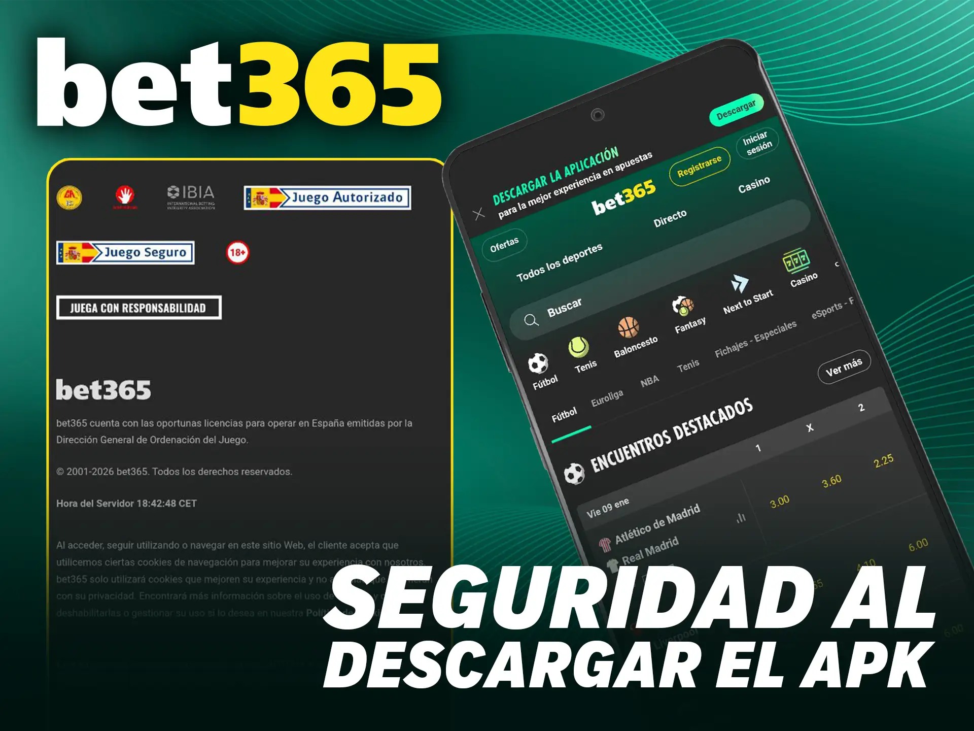 Garantiza tu seguridad al descargar el APK de Bet365 desde el sitio oficial de la casa.