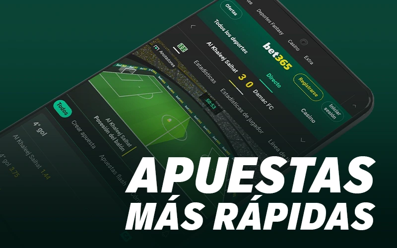 Realiza apuestas más rápidas desde el celular gracias a las ventajas de usar la app de Bet365.