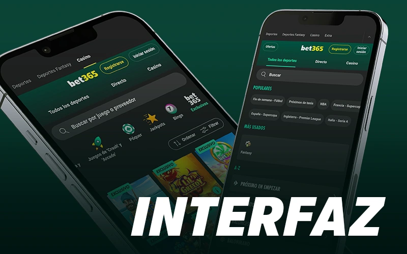 Aprovecha la interfaz adaptada a pantalla pequeña de la app de Bet365 para una mejor visión.