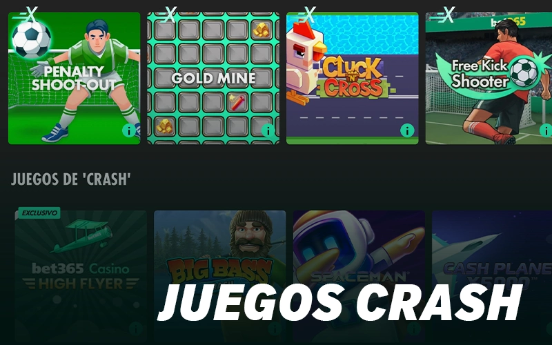 Prueba los juegos crash del casino online de Bet365 y retírate antes de la explosión.