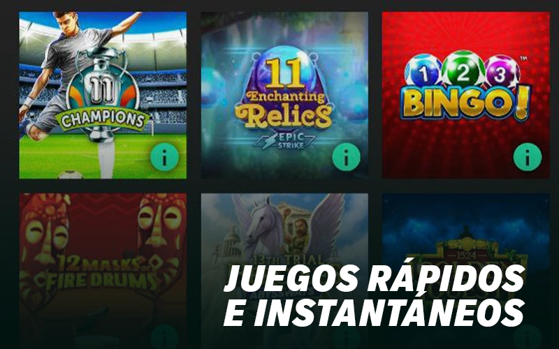 Diviértete con juegos rápidos e instantáneos en el casino online de Bet365 para ganar al momento.