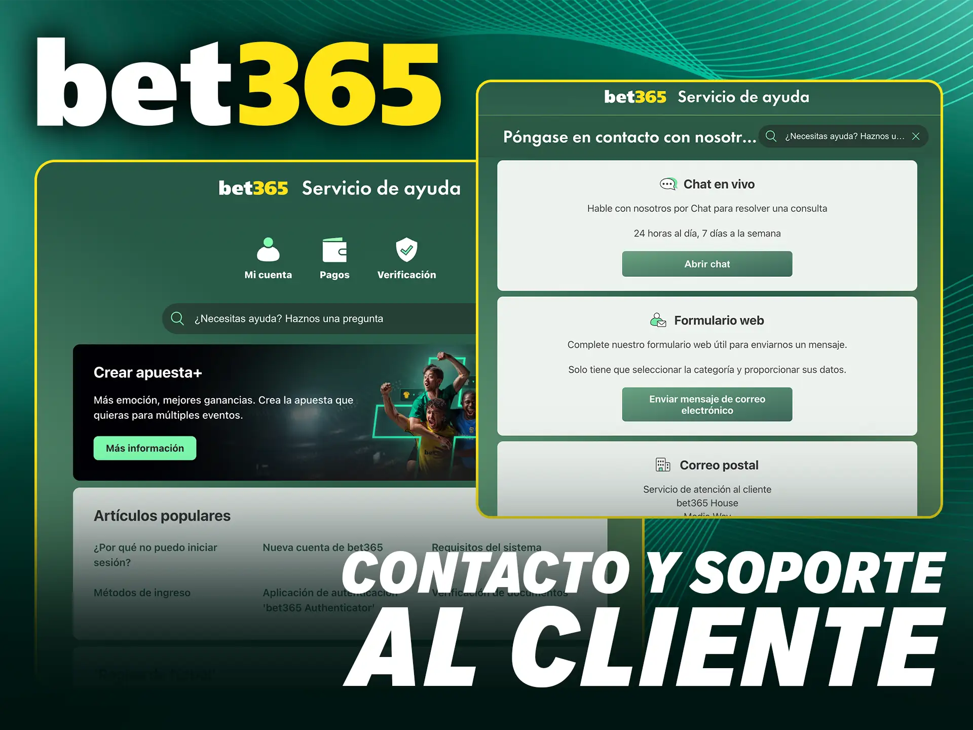 Accede al contacto y soporte al cliente para usuarios de Chile y resuelve tus dudas en Bet365.