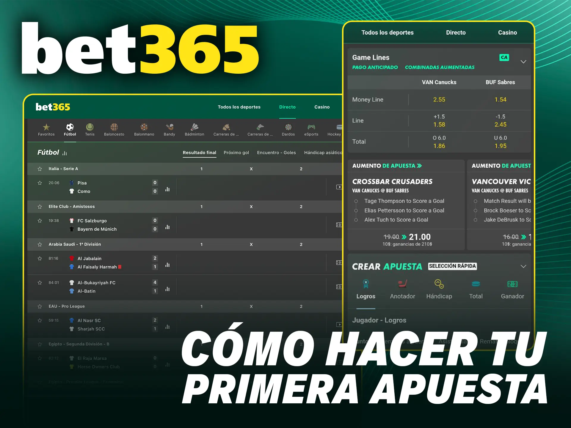 Aprende cómo hacer tu primera apuesta en pocos pasos y gana dinero real en Bet365.
