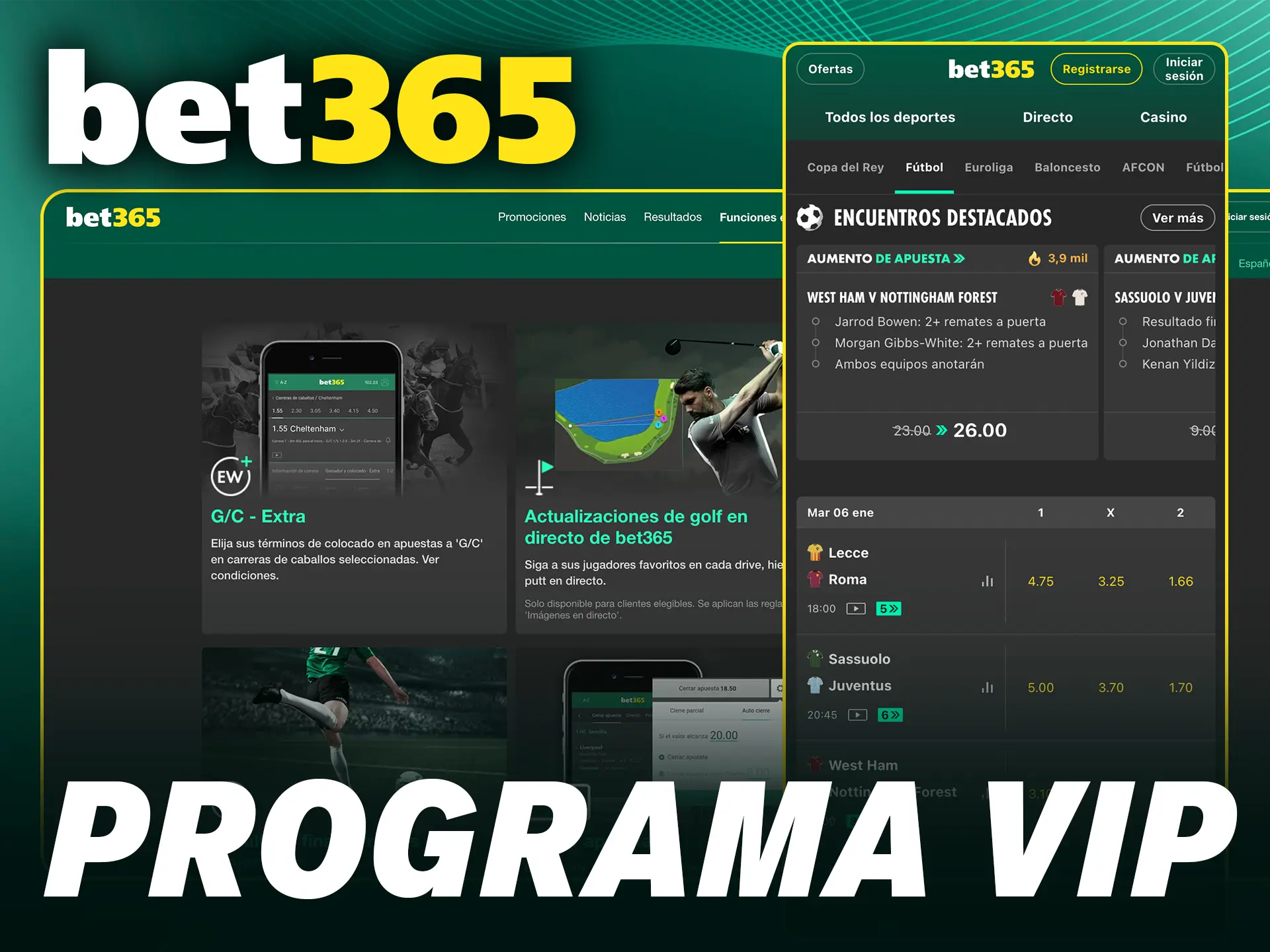Únete al programa VIP y recompensas para usuarios frecuentes y recibe beneficios exclusivos en Bet365.