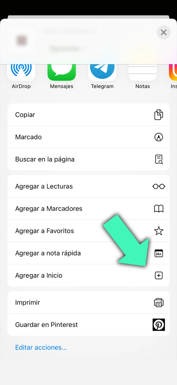 Toca agregar a pantalla de inicio para instalar el acceso directo de Bet365 en tu iOS.