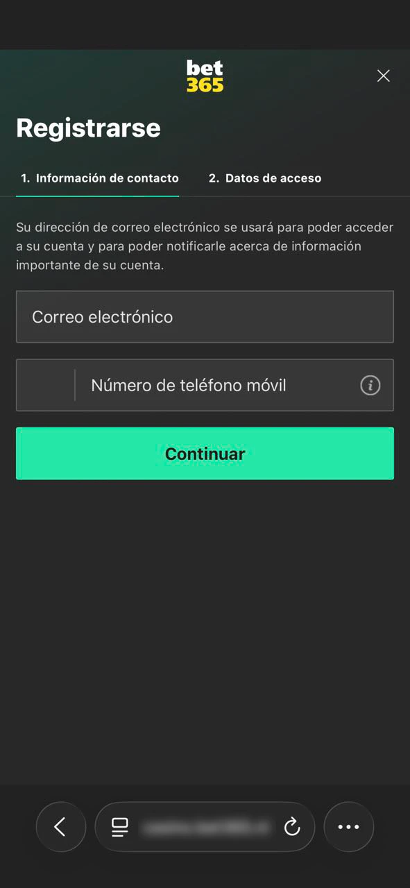 Registra tu cuenta en la versión PWA de Bet365 para iOS y comienza a ganar hoy.