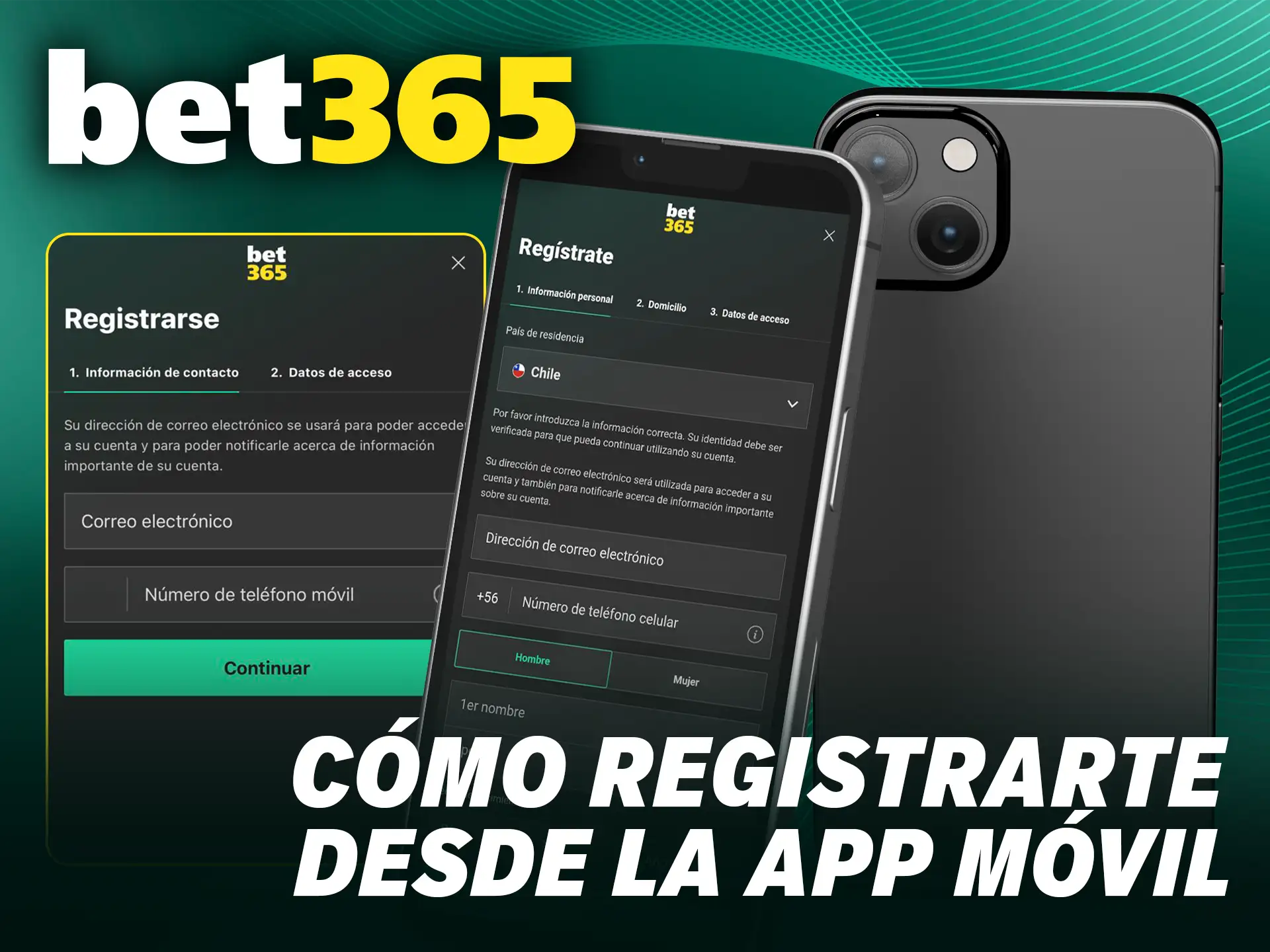 Descubre cómo registrarte en Bet365 desde la app móvil y únete a la comunidad en Chile.