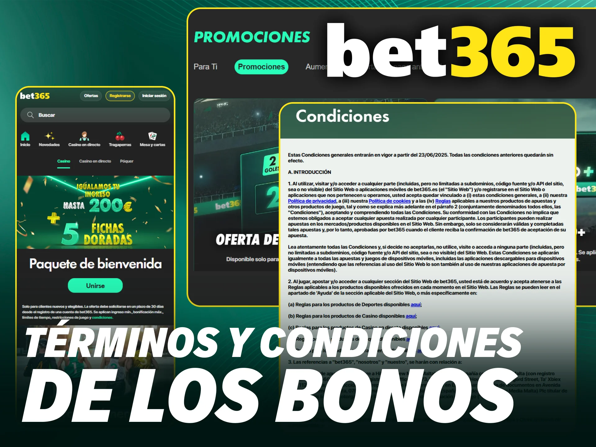 Consulta las reglas para liberar tus bonos en Bet365.