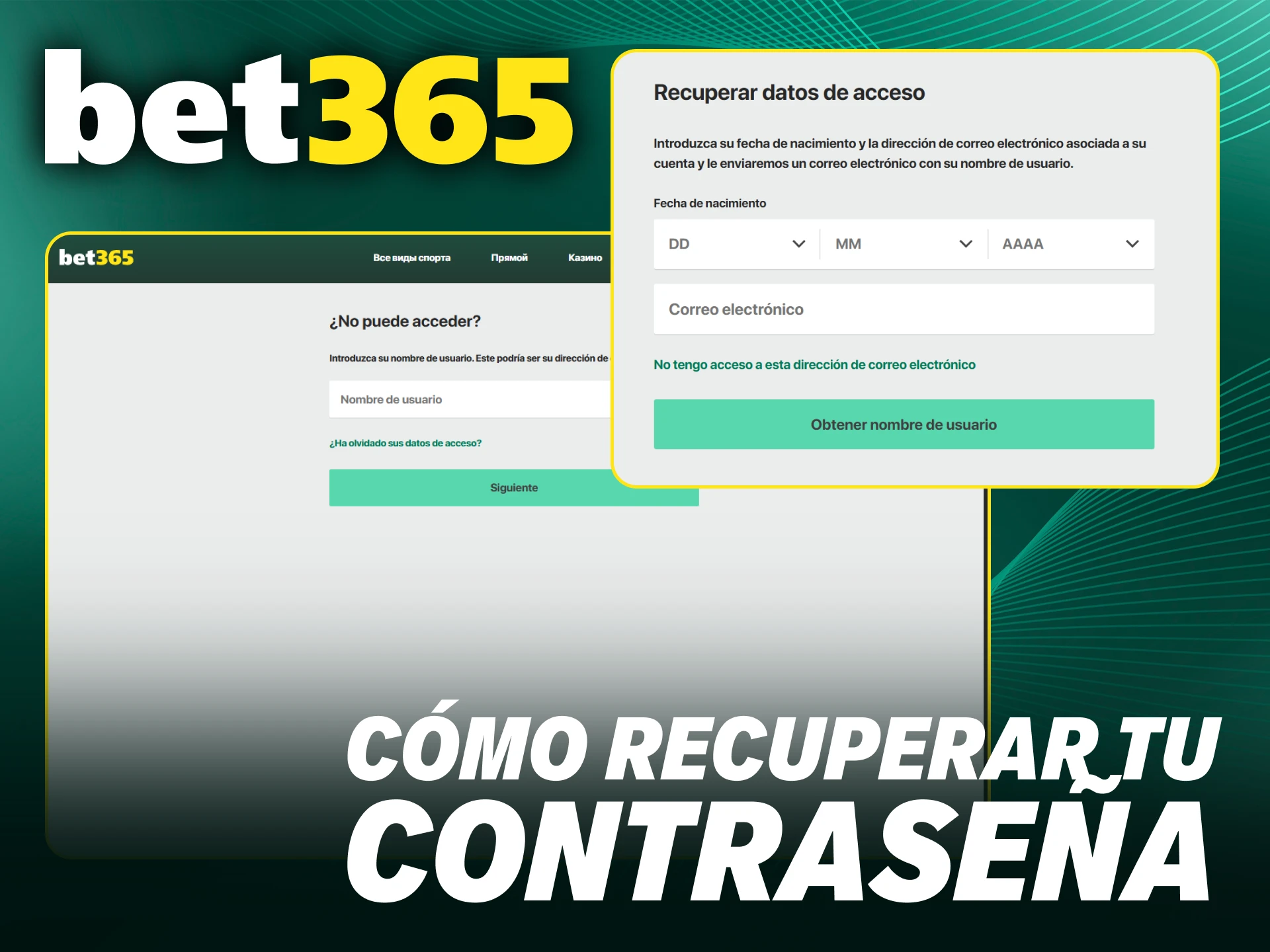 Recupera tu contraseña para iniciar sesión en Bet365 y seguir realizando apuestas.